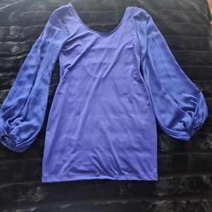 Low Back Ballon Sleeve Dress